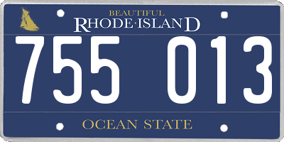 RI license plate 755013