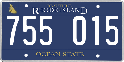 RI license plate 755015