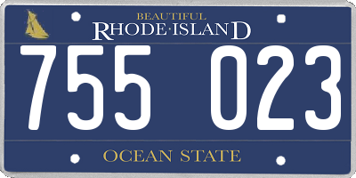 RI license plate 755023