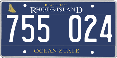 RI license plate 755024