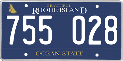 RI license plate 755028