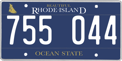RI license plate 755044