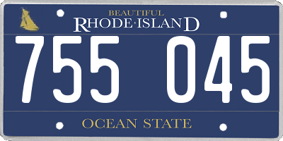 RI license plate 755045