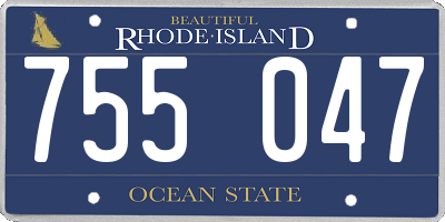 RI license plate 755047