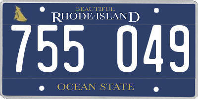 RI license plate 755049