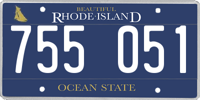 RI license plate 755051
