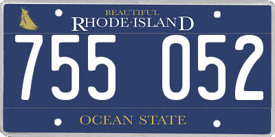 RI license plate 755052