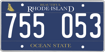 RI license plate 755053
