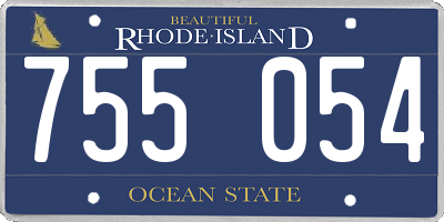 RI license plate 755054