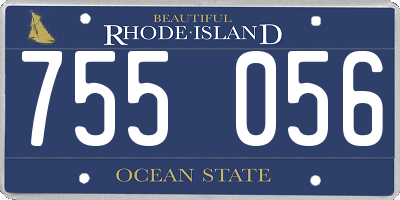 RI license plate 755056