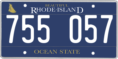 RI license plate 755057