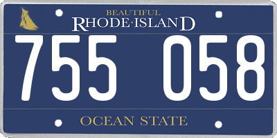RI license plate 755058
