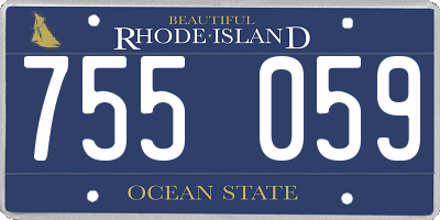 RI license plate 755059