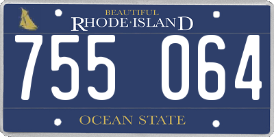 RI license plate 755064