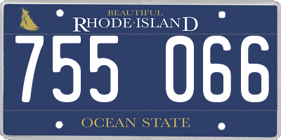 RI license plate 755066