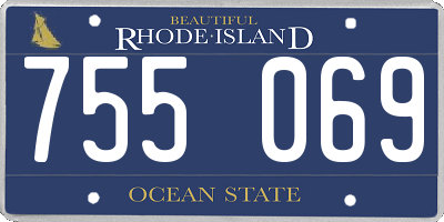 RI license plate 755069
