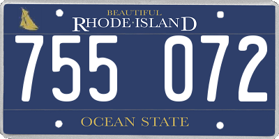 RI license plate 755072
