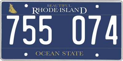 RI license plate 755074