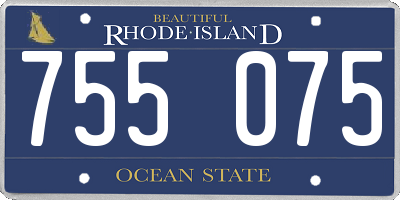 RI license plate 755075