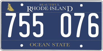 RI license plate 755076
