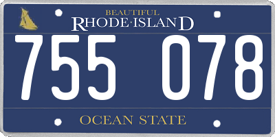 RI license plate 755078
