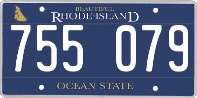 RI license plate 755079