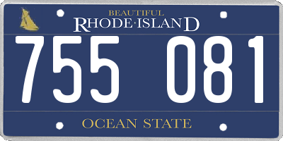 RI license plate 755081
