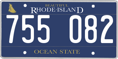 RI license plate 755082