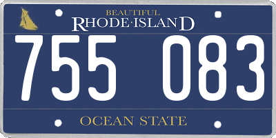 RI license plate 755083