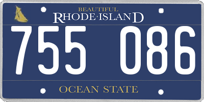 RI license plate 755086