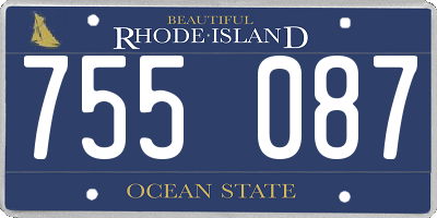 RI license plate 755087