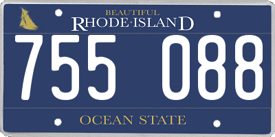 RI license plate 755088