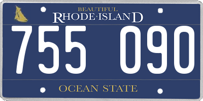 RI license plate 755090