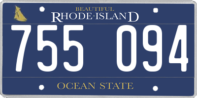 RI license plate 755094