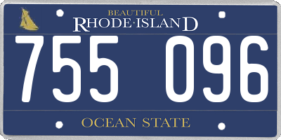 RI license plate 755096