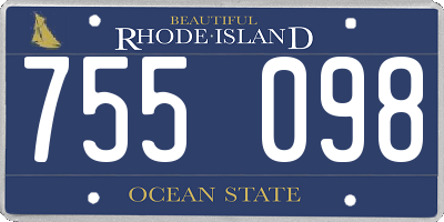 RI license plate 755098