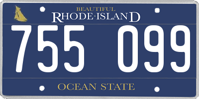 RI license plate 755099