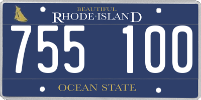 RI license plate 755100