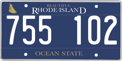 RI license plate 755102