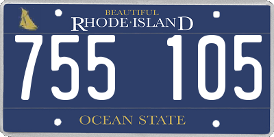RI license plate 755105