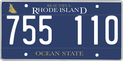 RI license plate 755110