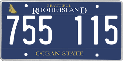 RI license plate 755115