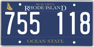 RI license plate 755118