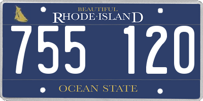 RI license plate 755120