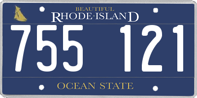 RI license plate 755121