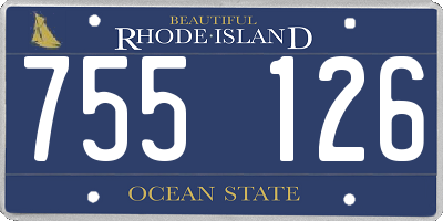 RI license plate 755126