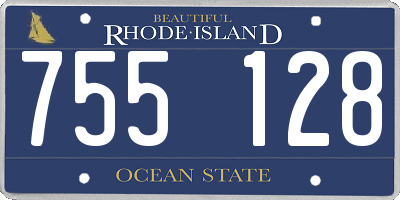 RI license plate 755128
