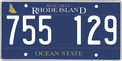 RI license plate 755129
