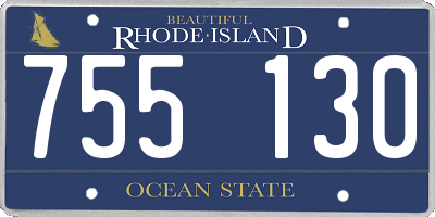 RI license plate 755130