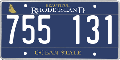RI license plate 755131